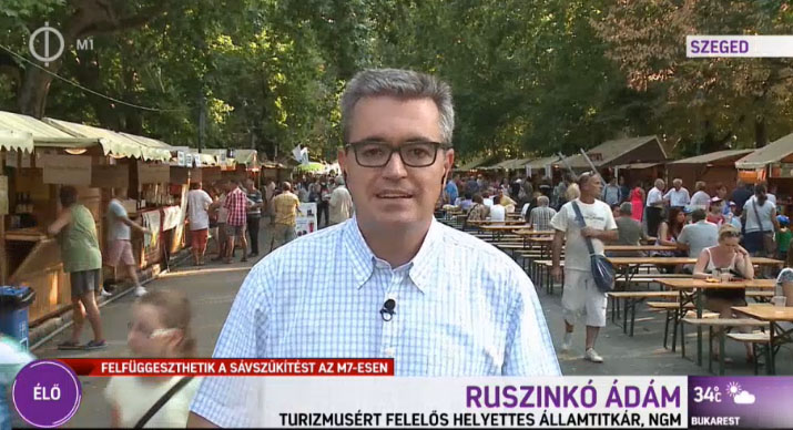 Ruszinkó Ádám, az NGM turizmusért felelős helyettes államtitkára, Hungarikum Fesztivál